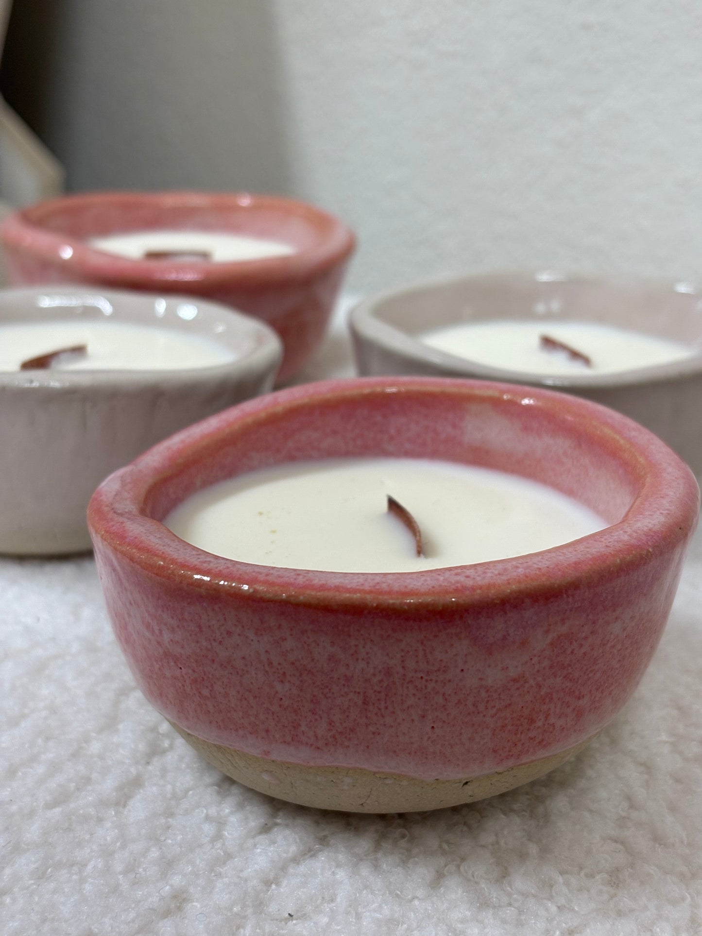 Candela in Ceramica Artigianale – beige