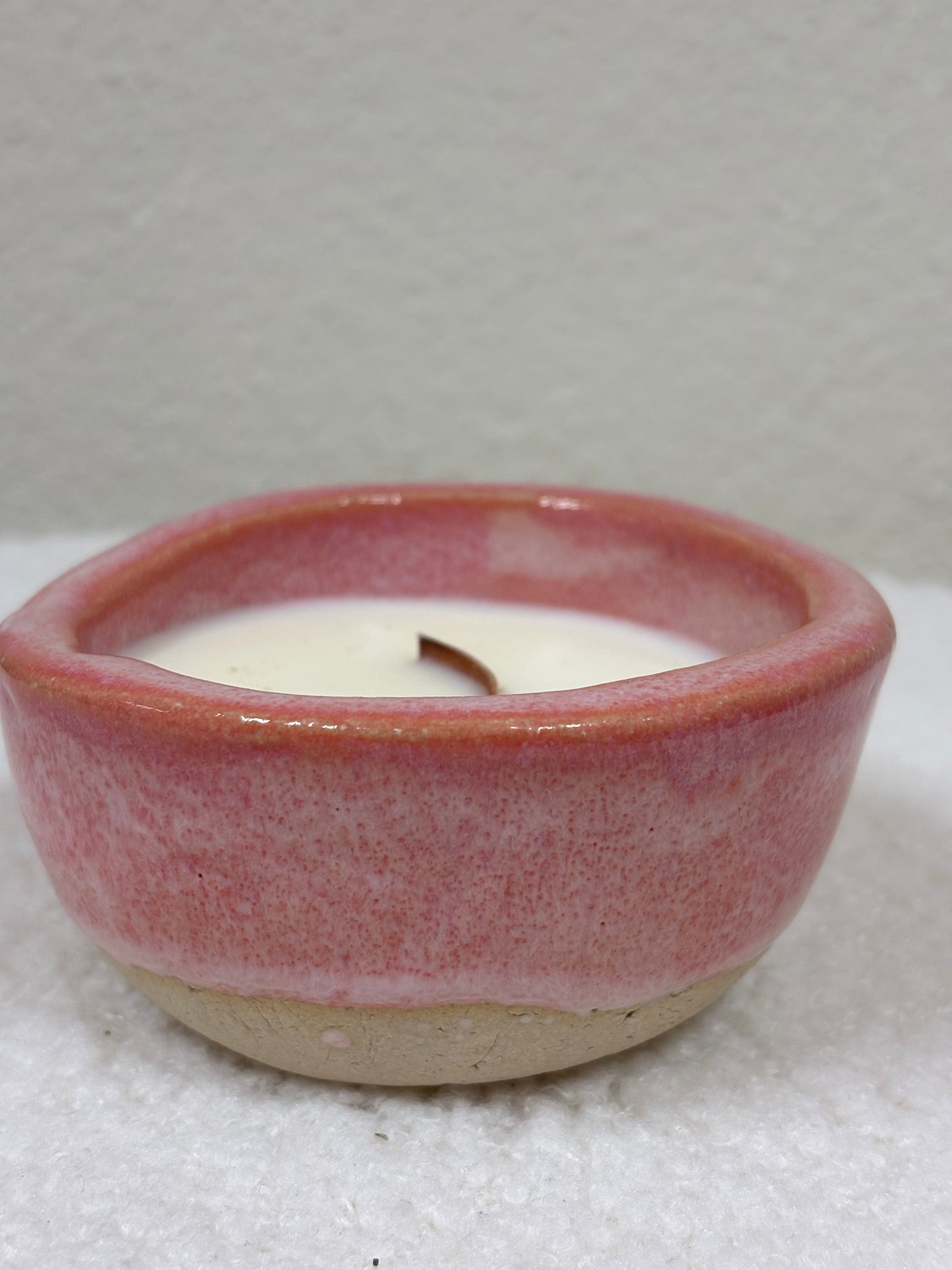 Candela in Ceramica Artigianale – Rosa