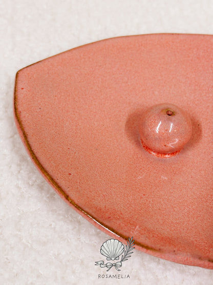 Porta Incenso in Ceramica Artigianale – Rosa Antico