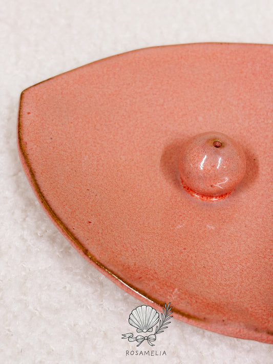 Porta Incenso in Ceramica Artigianale – Rosa Antico