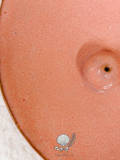 Porta Incenso in Ceramica Artigianale – Rosa Antico