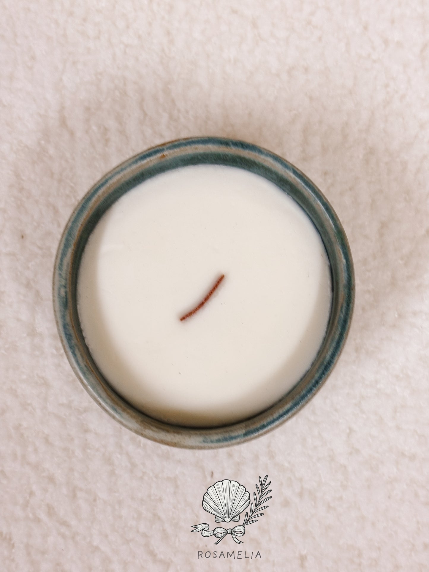 Candela in Ceramica Artigianale – Turchese notte