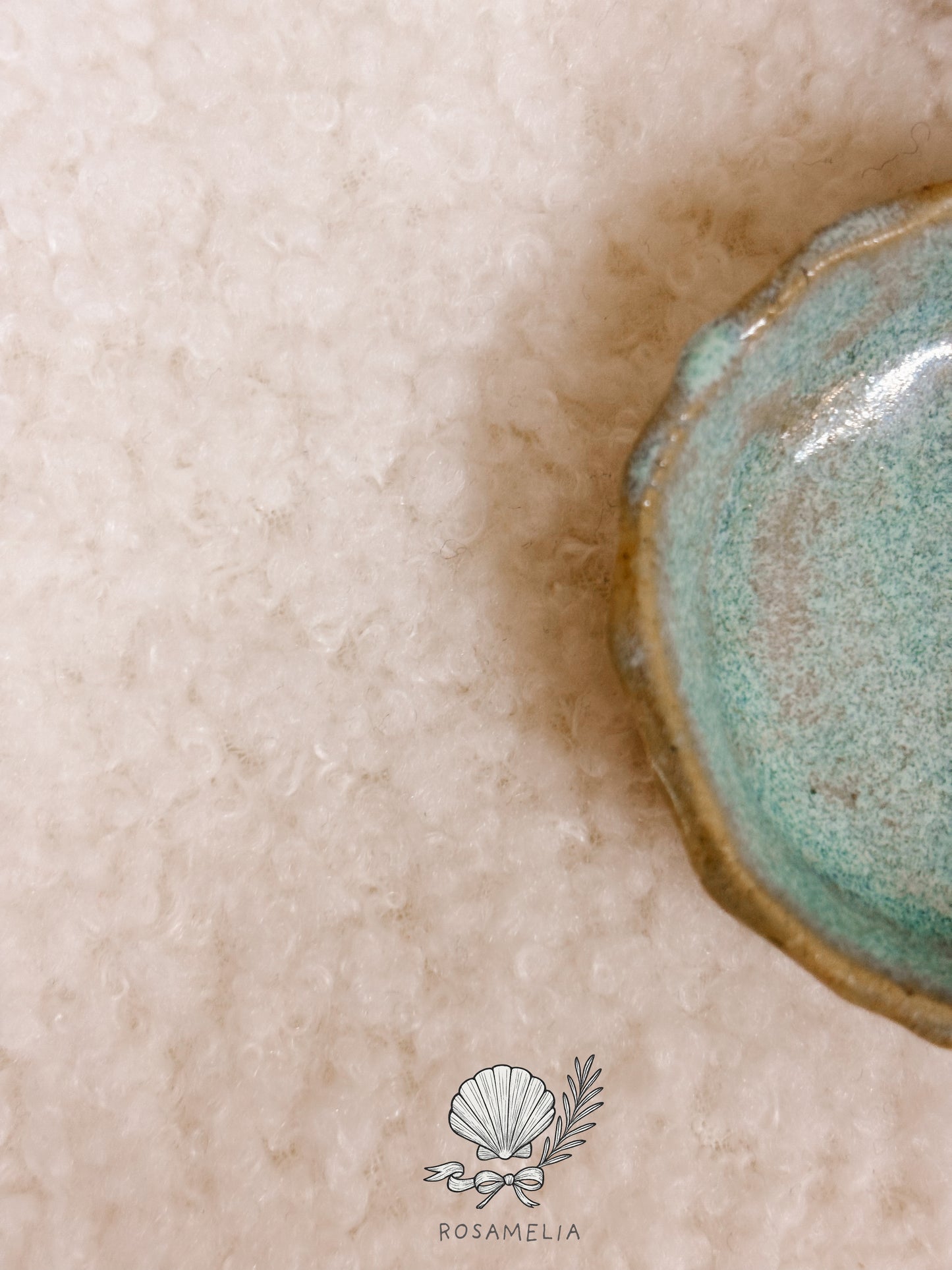 Set di Piattini Rituali in Ceramica – Verde Acqua